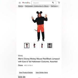 Mickey Mouse Disney Adult XL costume